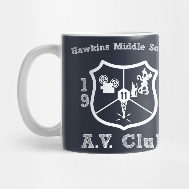 Hawkins Middle School A.V. Club White by Smidge_Crab